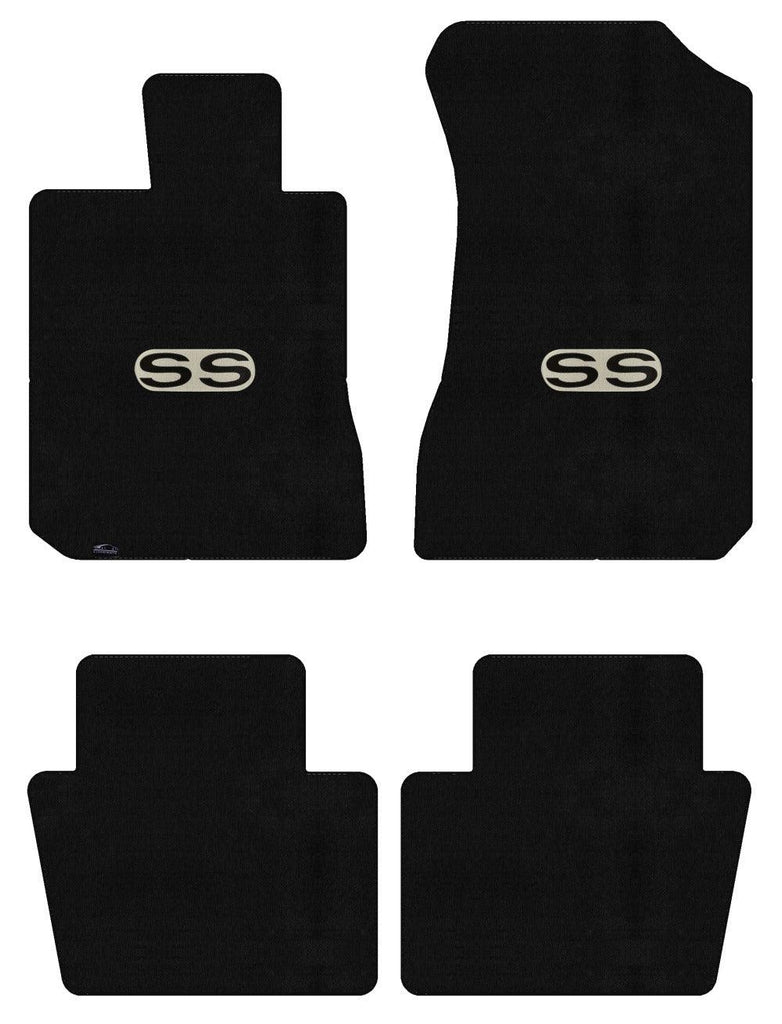 Lloyd Velourtex Front & Rear Mats for '69-71 Chevy Impala W/Black on Silver SS