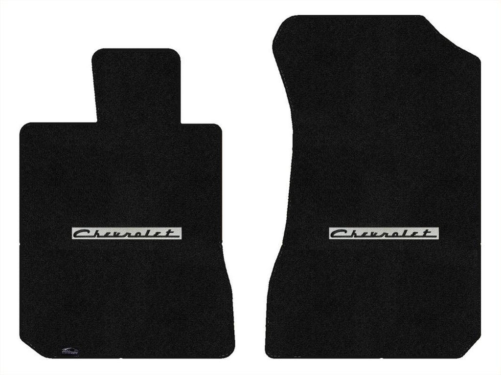 Lloyd Ultimat Front Carpet Mats for '72-76 Chevy Bel Air W/Black on Silver Chevy
