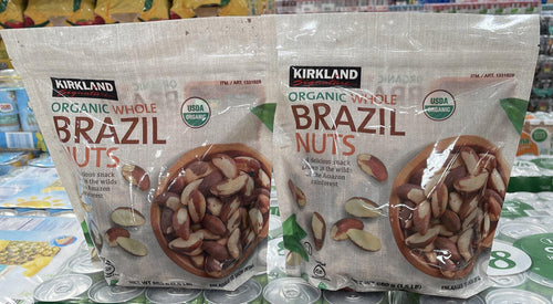 2 Packs Kirkland Signature Organic Whole Brazil Nuts 24 Oz