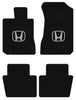 Lloyd Velourtex Front & Rear Mats for '82-83 Accord W/Silver on Black Honda H