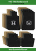 Lloyd Velourtex Front & Rear Mats for '82-83 Accord W/Silver on Black Honda H