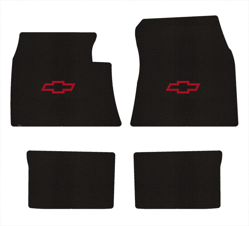 Lloyd Berber Front & Rear Mats for '59-60 Bel Air W/Red Chevy Outline Bowtie
