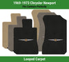 Lloyd Classic Loop Front Mats for '69-73 Chrysler Newport W/Chrysler Badge