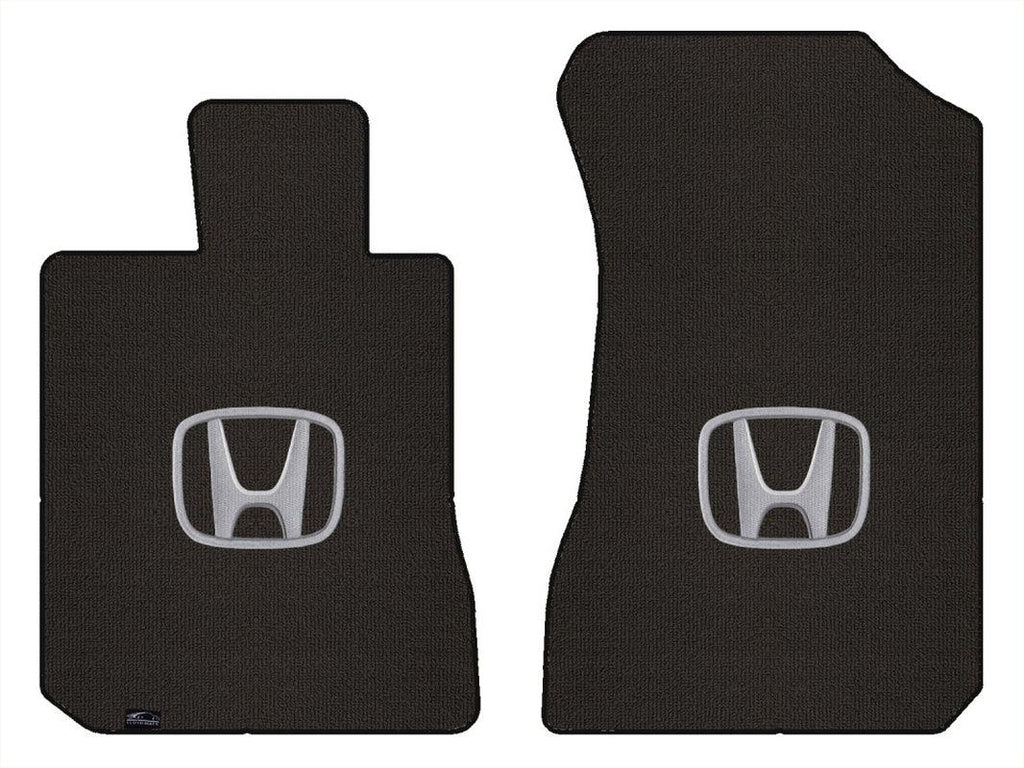 Lloyd Berber Front Carpet Mats for '86-87 Honda Accord W/Silver on Black Honda H