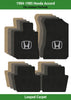 Lloyd Loop Front & Rear Mats for '84-85 Accord W/Silver on Black Honda H