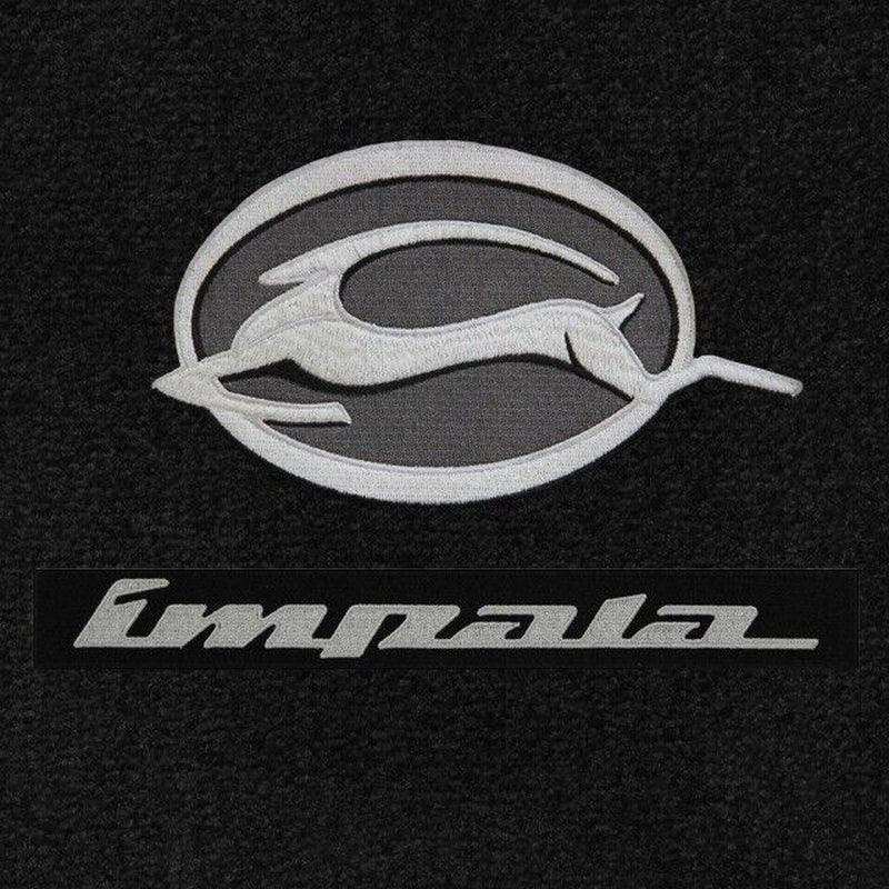 Lloyd Luxe Front & Rear Mats for '69-71 Impala W/Impala Script Silver on Black W
