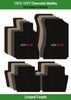Lloyd Loop Front & Rear Mats for '73-77 Malibu W/White/Red SS with Bowtie