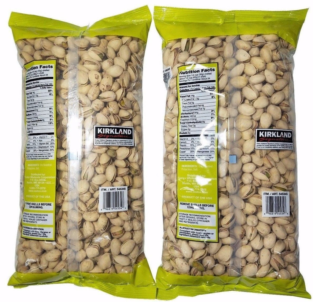 2 X 3Lb Kirkland Signature California PISTACHIOS 6 Lbs.2 Bags