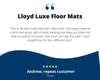 Lloyd Luxe Front & Rear Carpet Mats for '93-94 Dodge Colt W/Blue M-Mopar Logo