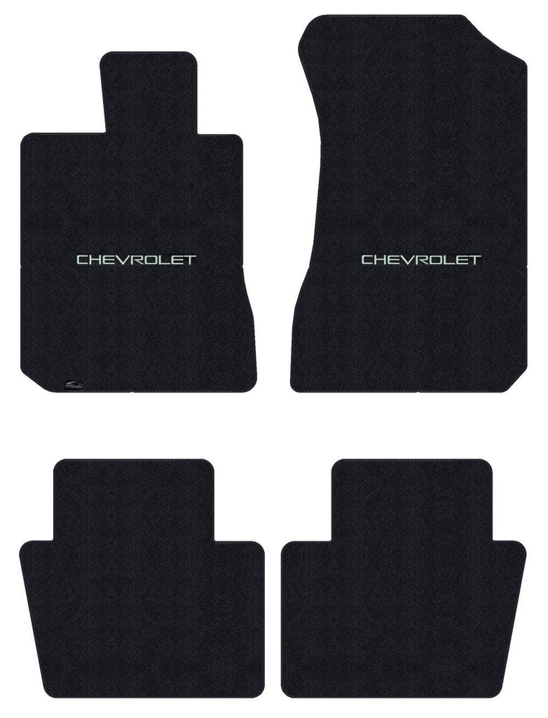 Tapetes Delanteros Y Traseros Lloyd Luxe Para Chevy Lumina 90-94 Con Chevy Plateado En Negro