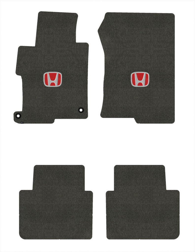 Lloyd Velourtex Front & Rear Mats for '13-17 Honda Accord W/Red on Black Honda H