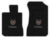 Lloyd Luxe Front Mats for '80-85 Fleetwood W/Cadillac Crest 2 Silver on Black