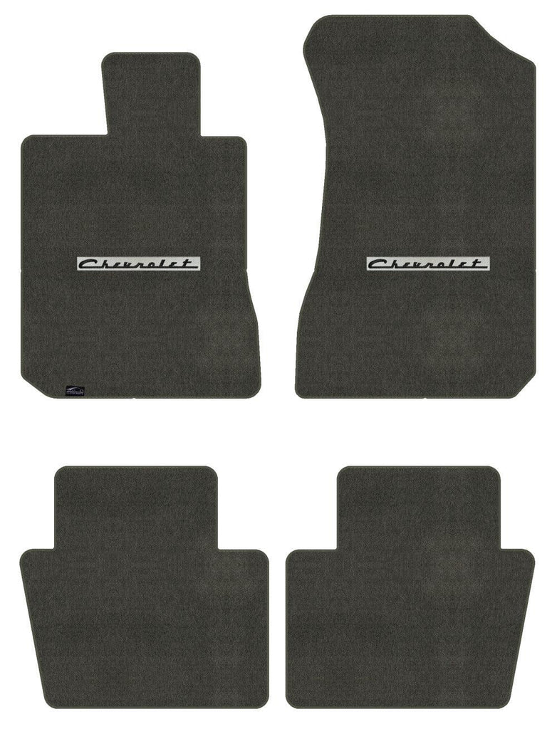 Lloyd Velourtex Front & Rear Mats for '58 Chevy Bel Air W/Black on Silver Chevy