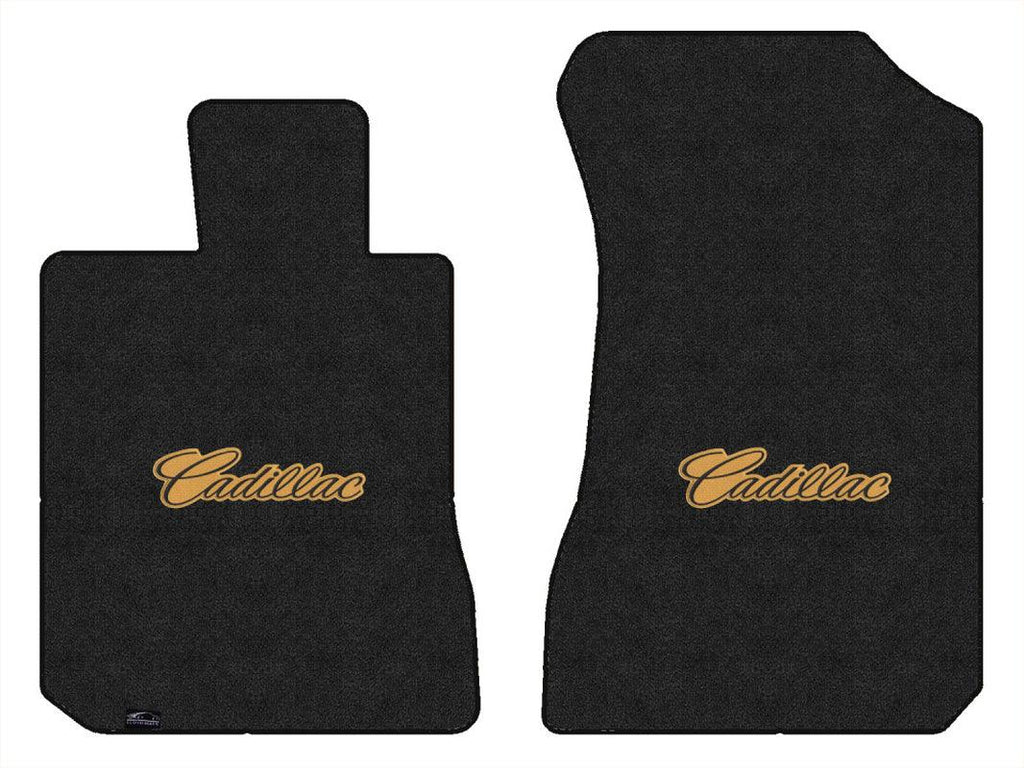 Lloyd Luxe Front Mats for '67-68 Cadillac Calais W/Black on Gold Cadillac Script