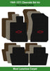 Lloyd Luxe Front & Rear Mats for '69-71 Chevy Bel Air W/Red Chevy Outline Bowtie