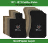 Lloyd Ultimat Front Mats for '71-73 Calais W/Cadillac Crest 2 Silver/Black on Gr