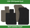 Lloyd Luxe Front Row Carpet Mats for 1990-1994 Hyundai Excel