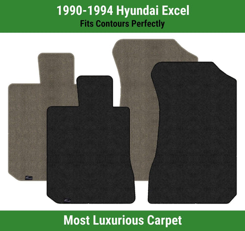 Lloyd Luxe Front Row Carpet Mats for 1990-1994 Hyundai Excel