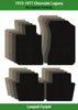 Lloyd Loop Front & Rear Mats for '73-77 Laguna W/Black Outline Chevy Bowtie