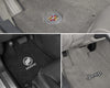 Lloyd Luxe Front Mats for '80-85 Fleetwood W/Cadillac Crest 2 Silver on Black