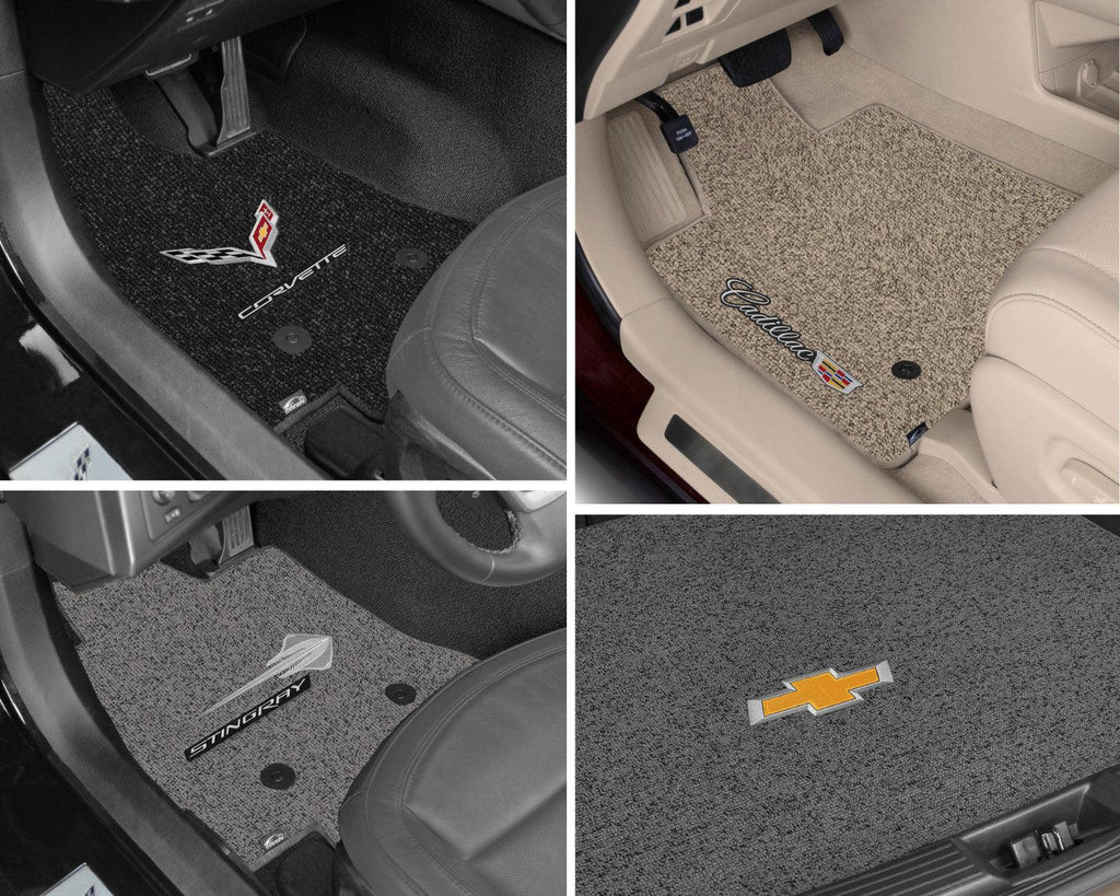 Lloyd Berber Front & Rear Mats for '58 Chevy Biscayne W/Red on Black Chevy