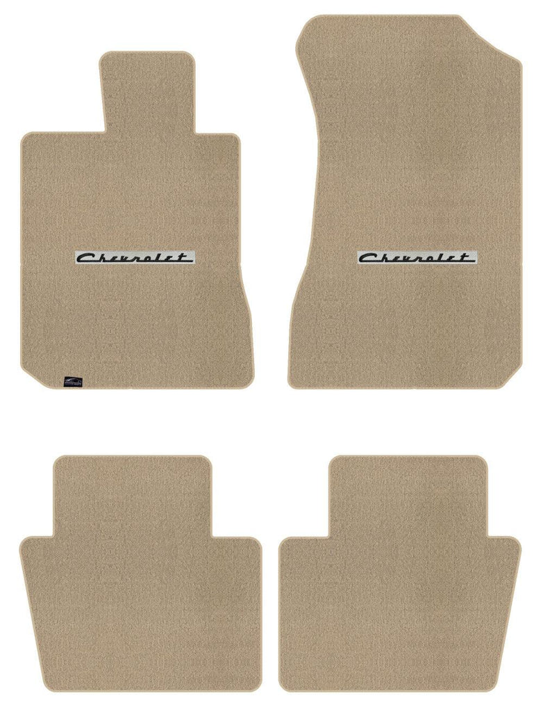 Lloyd Velourtex Front & Rear Mats for '58 Chevy Bel Air W/Black on Silver Chevy