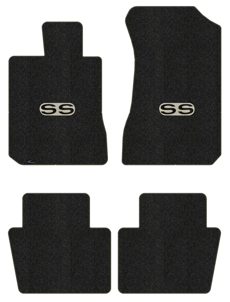 Lloyd Berber Front & Rear Mats for '73-77 Chevy Malibu W/Black on Silver SS