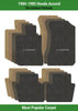 Lloyd Ultimat Front & Rear Mats for '84-85 Accord W/Silver & Black Honda H & Wor