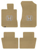 Lloyd Velourtex Front & Rear Mats for '82-83 Accord W/Silver on Black Honda H