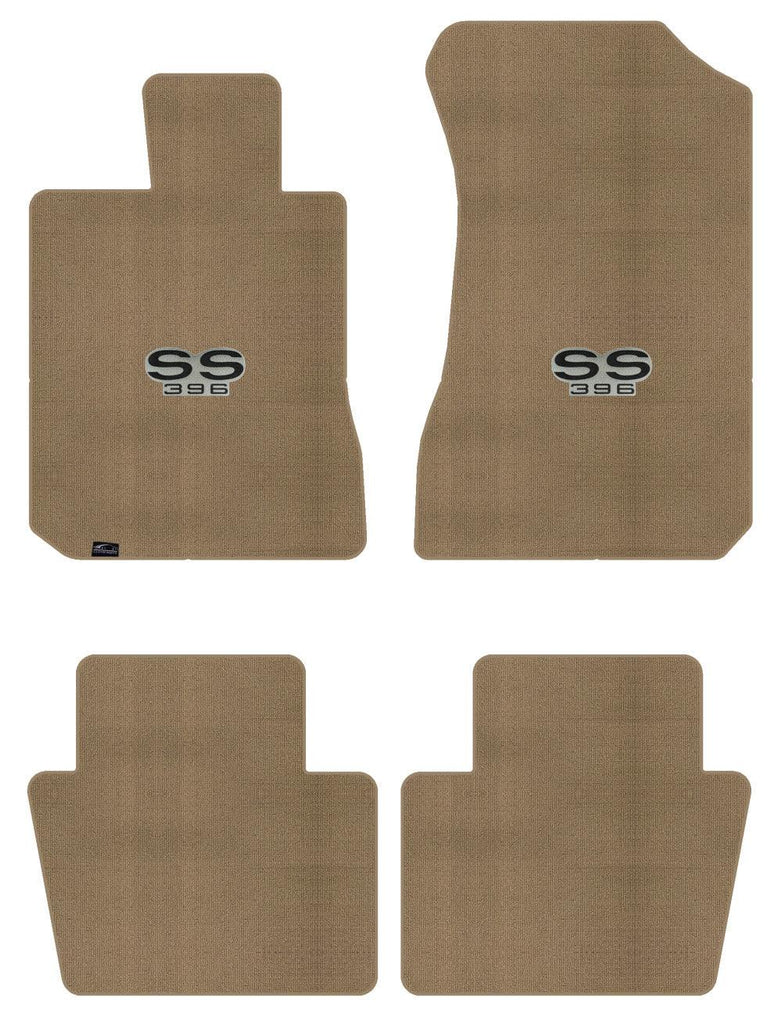 Lloyd Berber Front & Rear Mats for '72-76 Chevy Bel Air W/Black on Silver SS 396