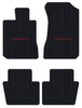 Lloyd Luxe Front & Rear Carpet Mats for '90-94 Chevy Lumina W/Chevy Red on Black