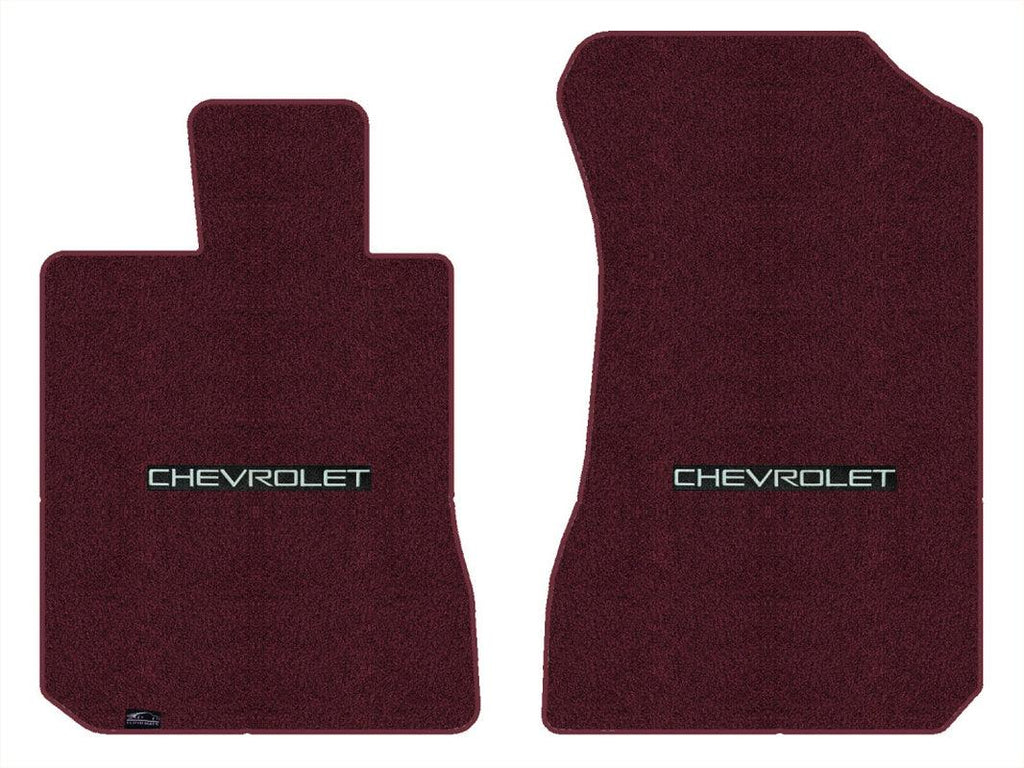 Lloyd Luxe Front Carpet Mats for '90-94 Chevy Lumina W/Chevy Silver on Black