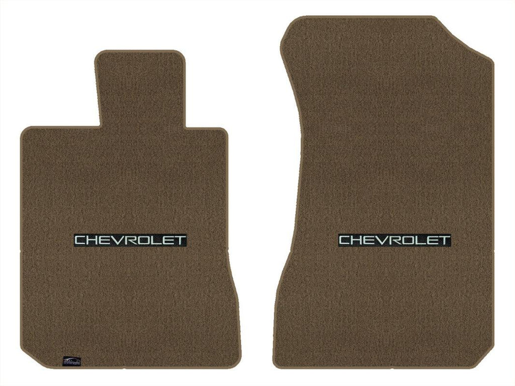 Lloyd Velourtex Front Mats for '77-90 Chevy Caprice W/Chevy Silver on Black