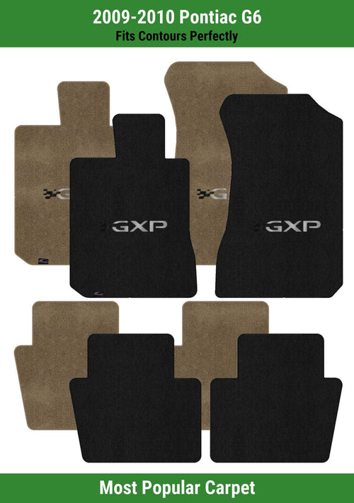 Lloyd Ultimat Front & Rear Carpet Mats for '09-10 Pontiac G6 W/Black/Silver GXP