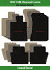 Lloyd Loop Front & Rear Mats for '90-94 Lumina W/Chevy Red on Black