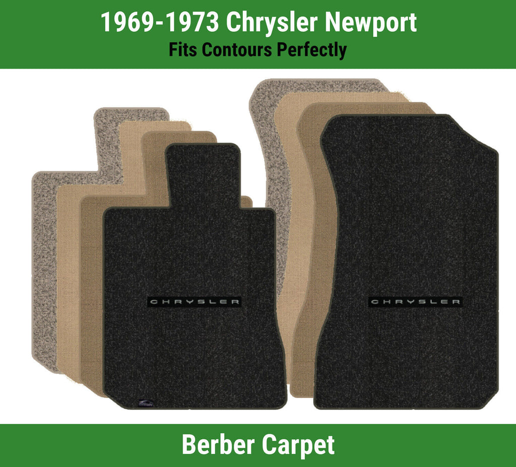 Lloyd Berber Front Row Carpet Mats for '69-73 Chrysler Newport W/Chrysler 1 Logo