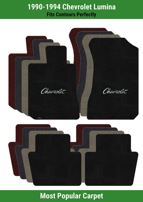 Lloyd Ultimat Front & Rear Mats for '90-94 Chevy Lumina W/Red Chevy Letters