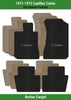 Lloyd Berber Front & Rear Mats for '71-73 Calais W/Silver on Black Cadillac