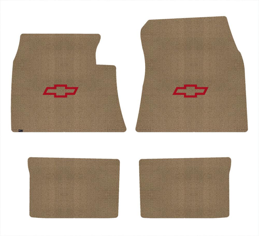 Lloyd Berber Front & Rear Mats for '59-60 Bel Air W/Red Chevy Outline Bowtie