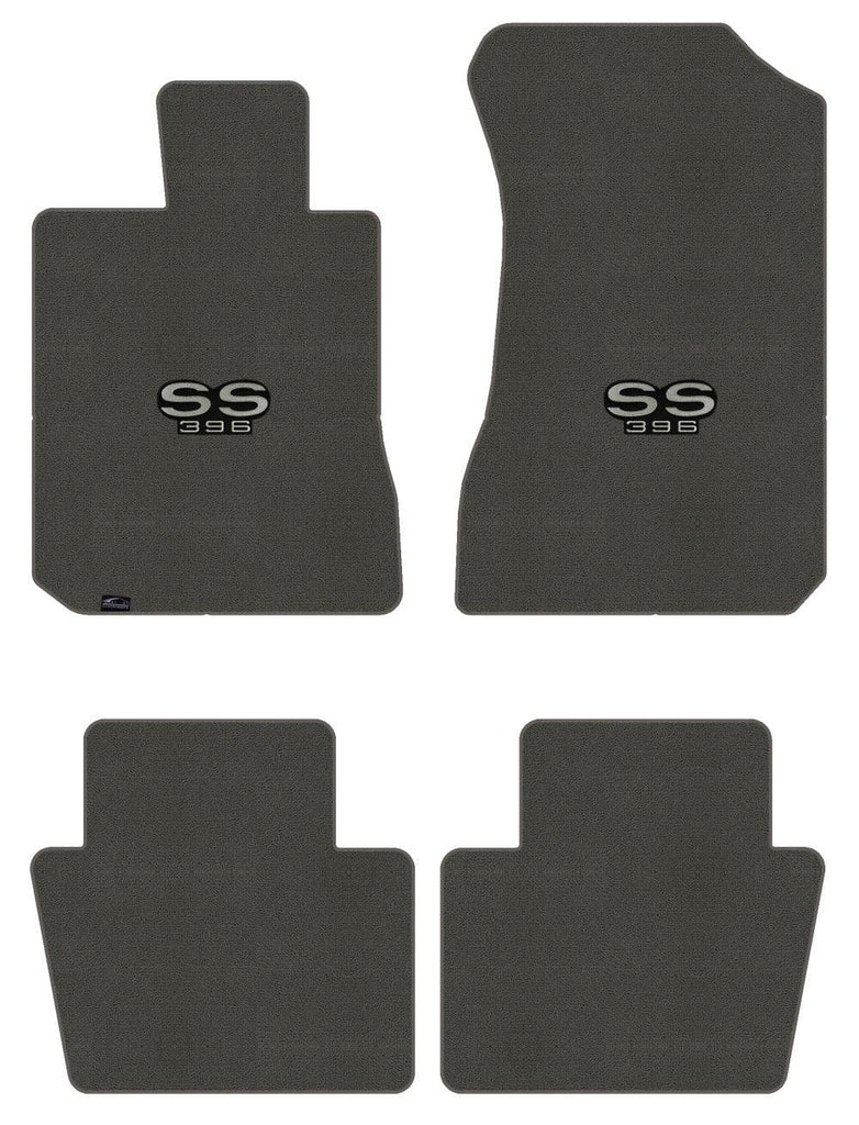 Lloyd Loop Front & Rear Mats for '69-71 Bel Air W/Silver on Black SS 396