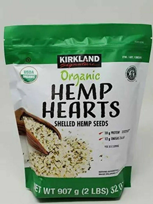 2 Lbs Kirkland ORGANIC Hemp Hearts Shelled Hemp Seeds, Gluten Free, KOSHER