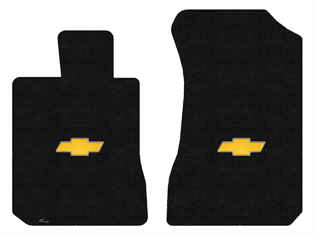 Lloyd Luxe Front Carpet Mats for '06-07 Chevy Malibu W/Gold Chevy Bowtie 1 Logo