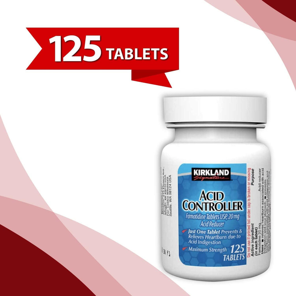 Acid Controller 20 Mg, 125 Ct (3 Pack) Bundle with Exclusive "Say NO to Indigestion and Heartburn" - Better Idea Guide (4 Items)