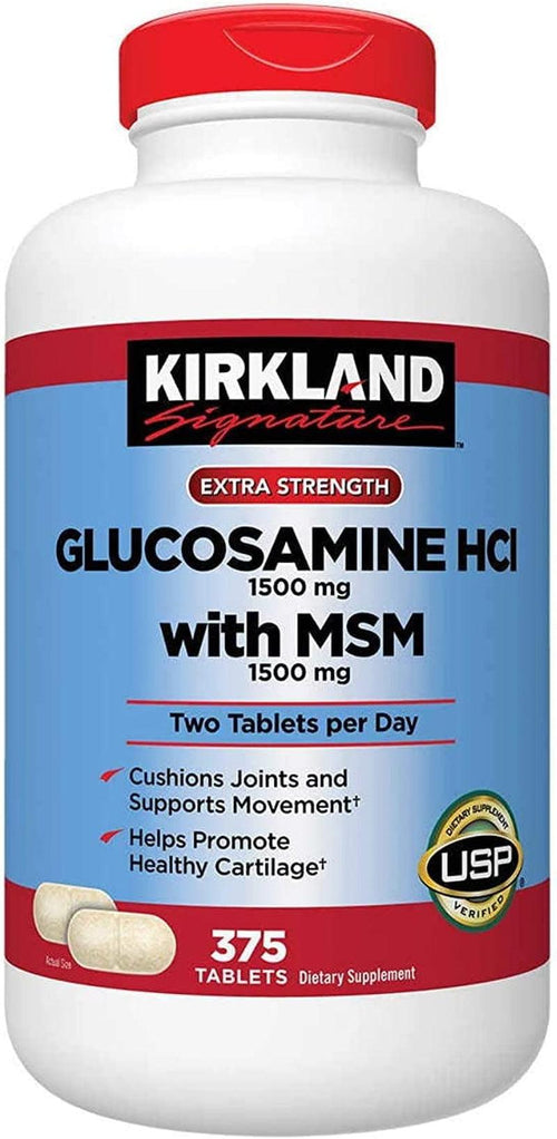 Glucosamine HCI (Pack of 2) Extra Strength with Msm,Tablet (375 Count X 2)