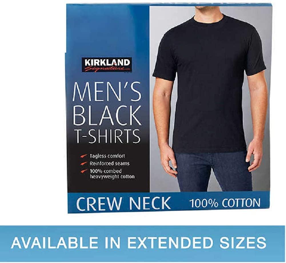 Men'S Crew Neck Tee 100% Combed Heavyweight Cotton T-Shirts (Pack of 6)