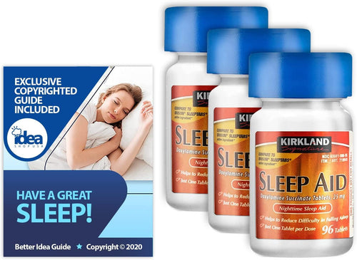 - Nighttime Sleep Aid, 25 Mg, 96 Ct (3 Pack) Bundle with Exclusive 