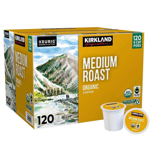 Organic Medium Blend Roast, Recyclable K Cup Pods, 3 Lb, 120 Count