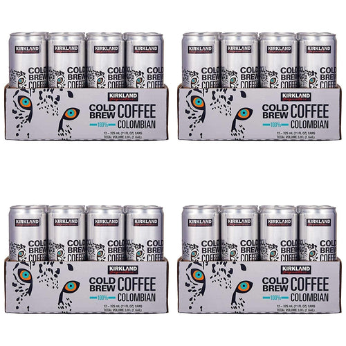 Signature Cold Brew Colombian Coffee 12 Cans /11 Fl Ounce Net Wt 132 Fl Ounce Pack of 4