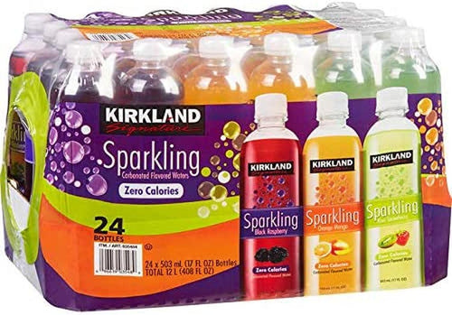 Kirkland Signature Flavored Sparkling Water Variety Club Pack - 24 Ct. (17 Oz.)