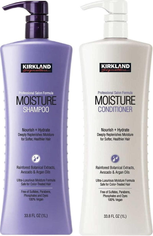 Traderb Kirkland Signature Professional Salon Formula Moisture Shampoo & Conditioner 33.8Fl Oz 1 Litter (Two Bottles)